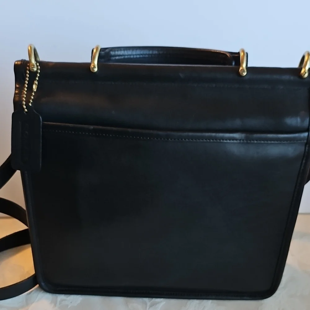 Coach Vintage Willis Black Leather Bag - Picture 3 of 14